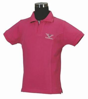 TuffRider Kids Polo Shirt LG White - Image 3