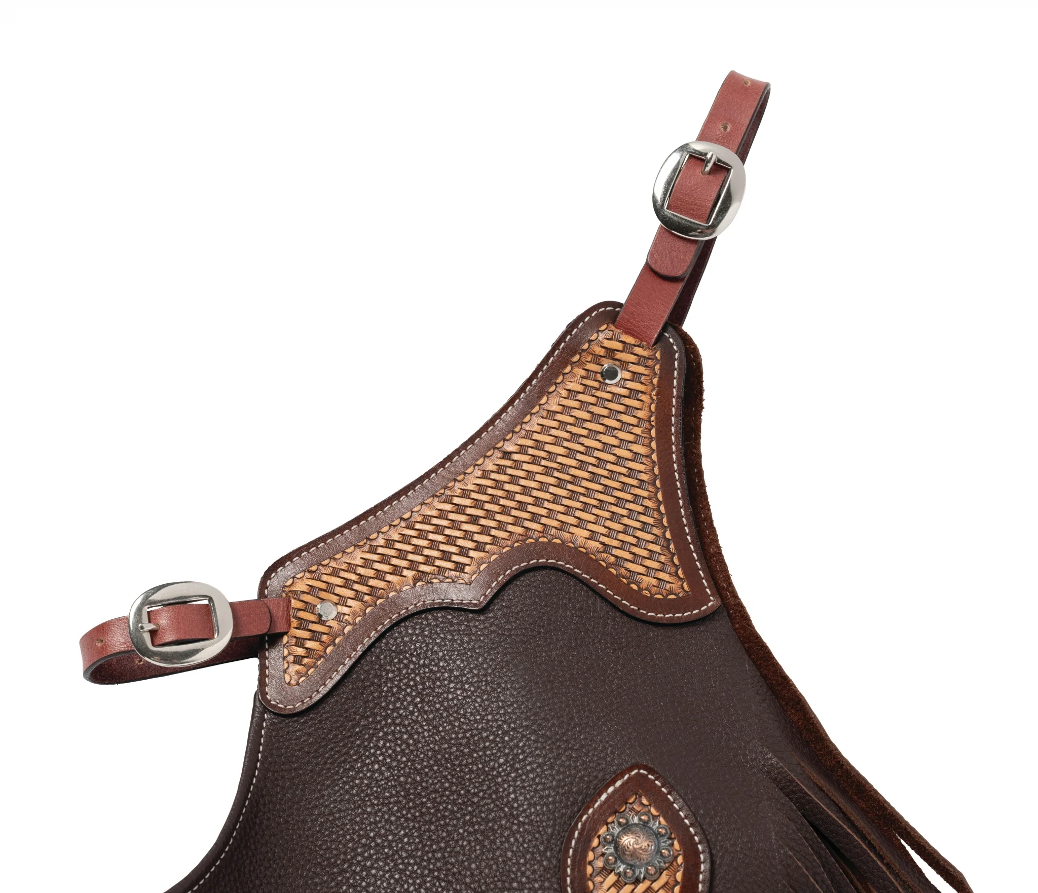 Weaver Kids Leather Basketweave Cowboy Chinks - Image 3