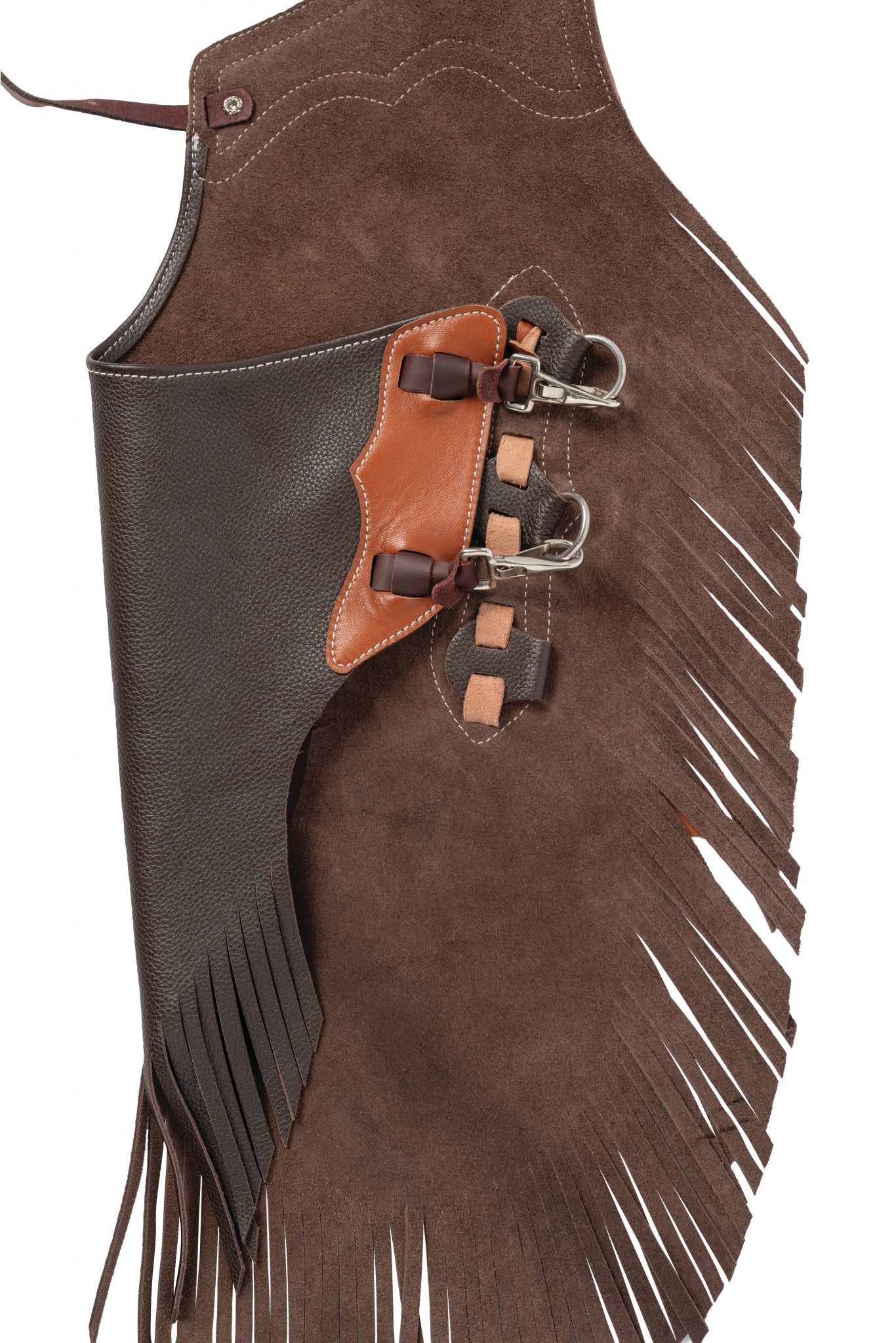 Weaver Kids Leather Buckstitch Cowboy Chinks - Image 3