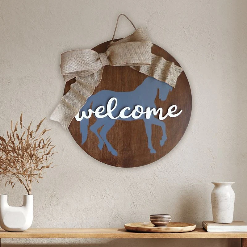 Welcome Horse Door Hanger - Image 2